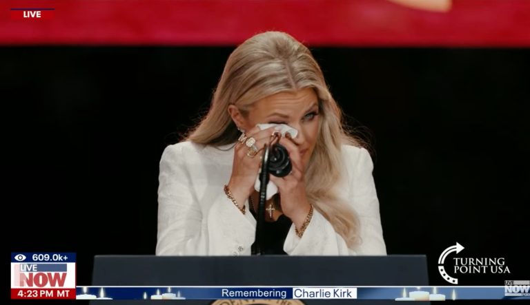 Erika Kirk forgives husband’s killer in emotional memorial address