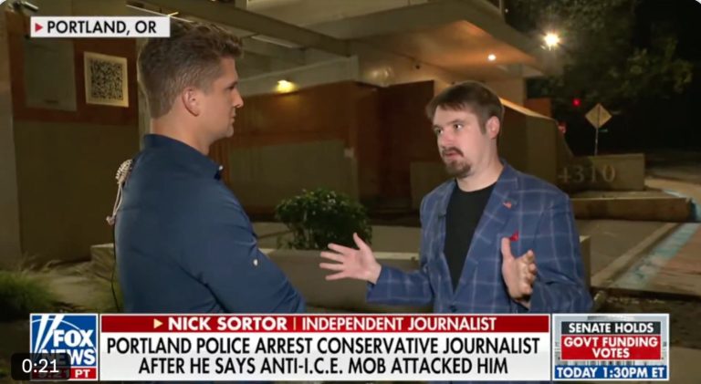 Portland police arrest conservative journalist, not the Antifa attackers who were beating him up