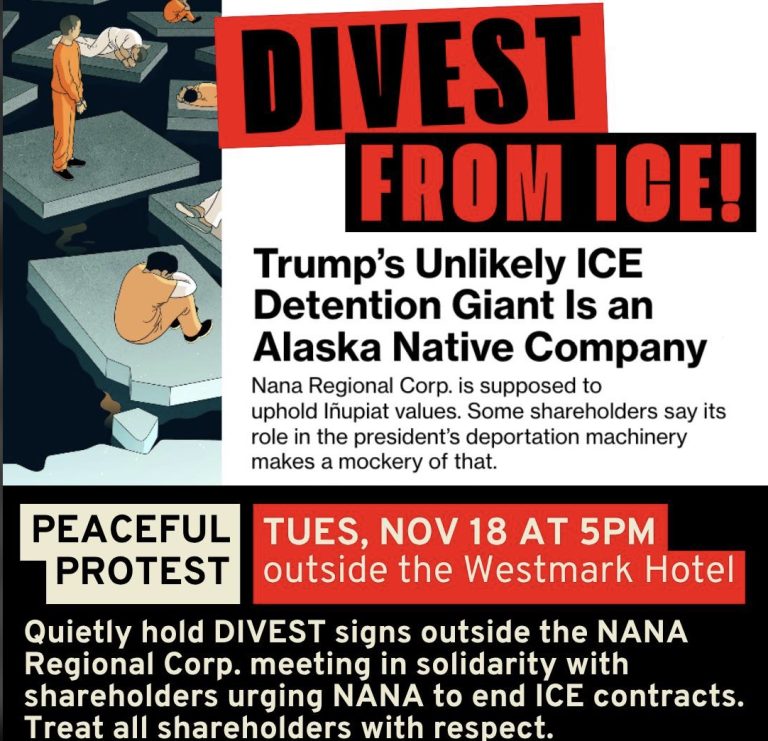 Anti-Trump activists target Alaska Native corporation NANA over government contracts