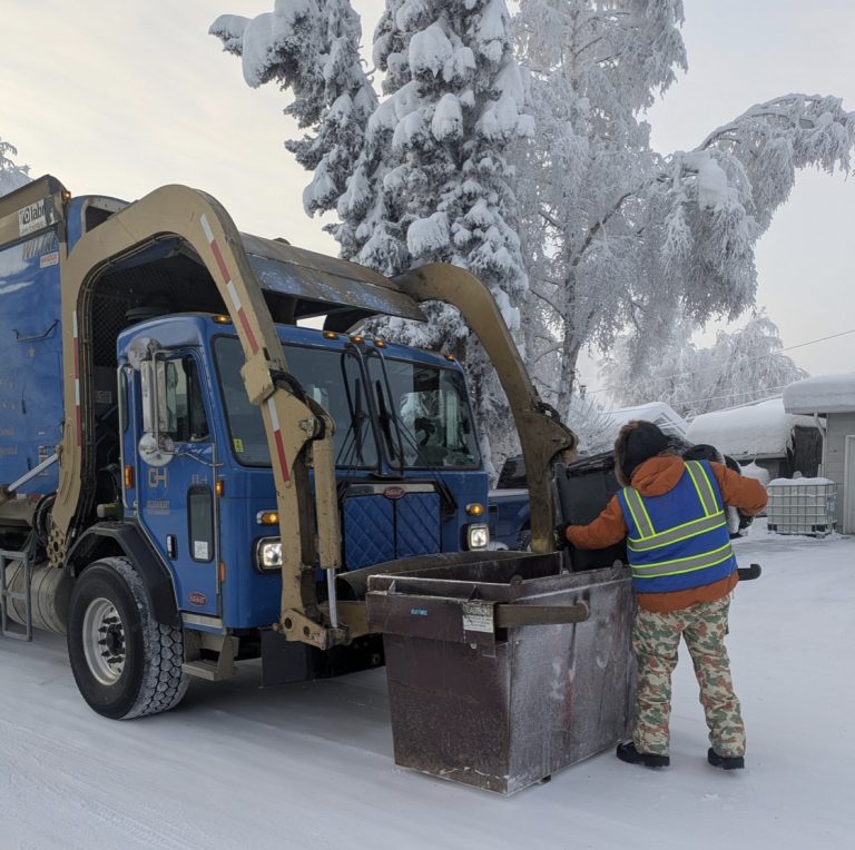 Lathrop Football Team members score accolades after collecting trash in Fairbanks, when mayor stopped city service
